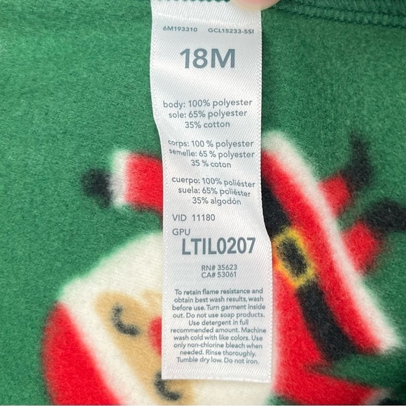 NWT Carter’s Child of Mine Christmas Santa One Piece Pajamas - Picture 5 of 9